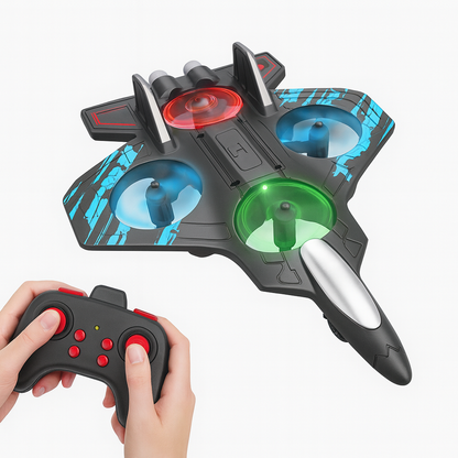 FlyFlipek - SAMOLOT ODRZUTOWY RC ZABAWKA ŚWIATŁA LED 360 FLIP